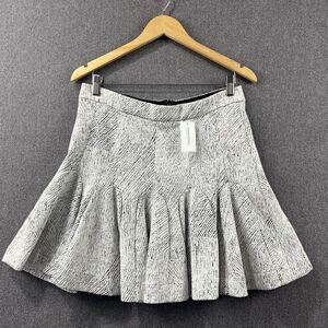 NWT Banana Republic Women’s Skirt Size 8 Black White Textured A-Line Flared